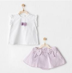 Andywawa AC25575 Magical Butterlfy 2'Li Bebe Takım Lila