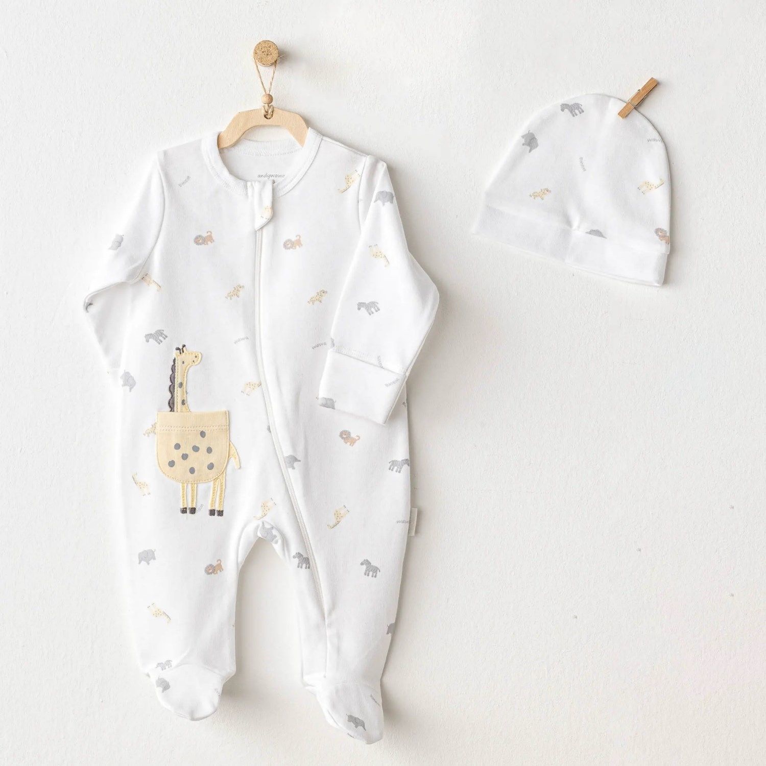 Andywawa AC25803 Little King Bebek Tulum Takım White