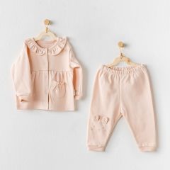 Andywawa AC24116 Cute Bunnies Be Sking 2li Bebe Takım Pink