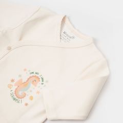 Bibaby Biorganic Save The Seahorse 5'Li Hastane Çıkış Seti 62340 Bej-Mint