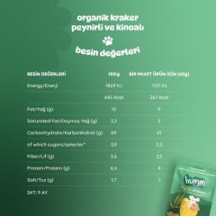 Humm Organik Peynirli Kinoalı Kraker 60gr