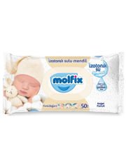 Molfix Yenidoğan İzotonik Sulu Doğal Pamuk Islak Havlu Mendil 3lü 150 Yaprak