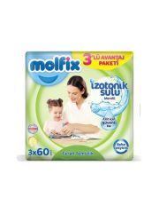 Molfix İzotonik Sulu Ferah Temizlik Islak Havlu Mendil 3lü 180 Yaprak
