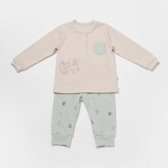 Bibaby Biorganic Modal Happy Forest 2'Li Takım 59781 Bej-Mint