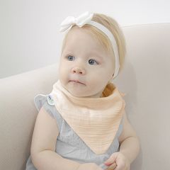 BabyJem Ahşap Diş Kaşıyıcılı Bürümcük Müslin Önlük 736 Somon