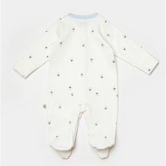 Bibaby Biorganic Love Floral Bebek Tulum 60791 Ekru Lila