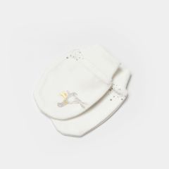 Bibaby Biorganic Penguin 2'Li Bebek Eldiven 72238 Ekru Gri
