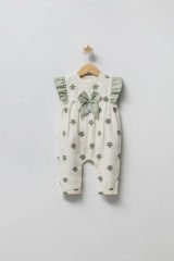 Tongs Baby Papatya Müslin Bebek Tulum 5221 Yeşil