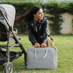 M&Y Hera Deri Anne Bebek Çantası 7090 Gri