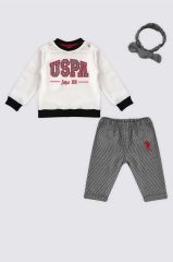 U.S.Polo Kız Bebek 3'Lü Takım USB1726 Krem