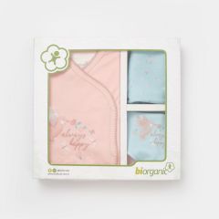 Bibaby Biorganic Always Happy 5'Li Hastane Çıkış Seti 62343 Gül Kurusu Mint