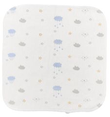 Bibaby Biorganik Desenli 6lı Penye Mendil 57759 Mavi