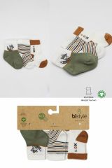 Bistyle 3'Lü Penye Soket Çorap BS10109 Nil