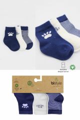 Bistyle 3'Lü Penye Soket Çorap BS10110 İndigo