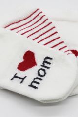 Bistyle Mom Dad 3'Lü Penye Soket Çorap 10123 Ekru