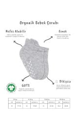 Bistyle 2'Li Sneakers Kaymaz Basic Penye Çorap BS20103 Gri Beyaz