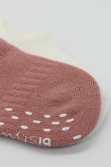 Bistyle 2'Li Sneakers Kaymaz Colours Penye Çorap BS20104 Ekru Pudra