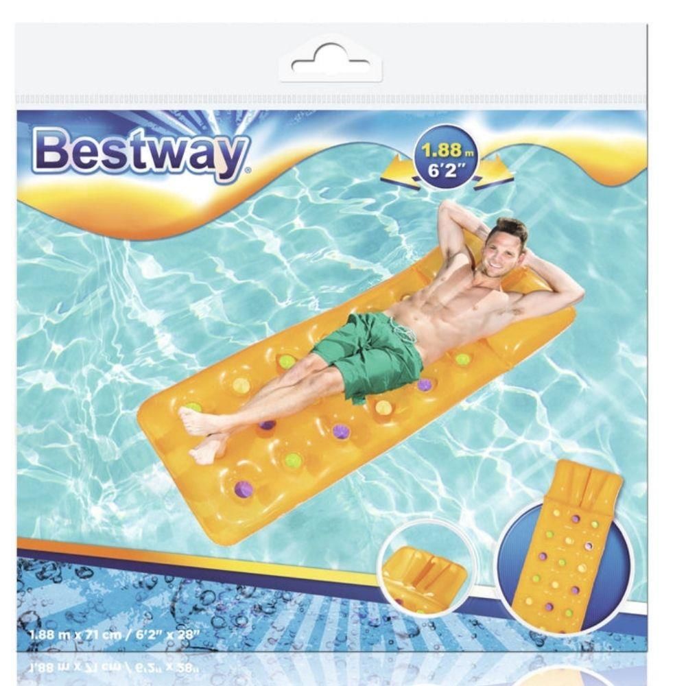 Deniz Yatağı Dik Yastıklı Bardaklı Yatak 188x71 Cm Bestway - 43014