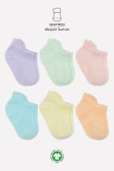 Bistyle Mix Penye Sneakers Çorap 6'Lı BS20101M Lila