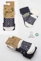 Bistyle Puanlı Kaymaz Havlu Soket Çorap 2'Li BS10502 Antrasit