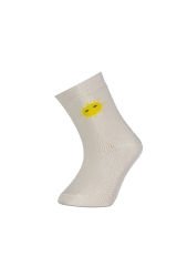 Bibaby Desenli Bamboo 2Li Çorap 68384 Sarı-Ekru