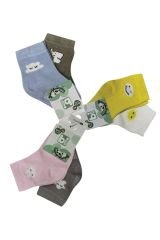 Bibaby Desenli Bamboo 2Li Çorap 68384 Sarı-Ekru