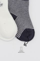 Bistyle Big Heart Penye Soket Çorap 2'Li BS10117 Antrasit