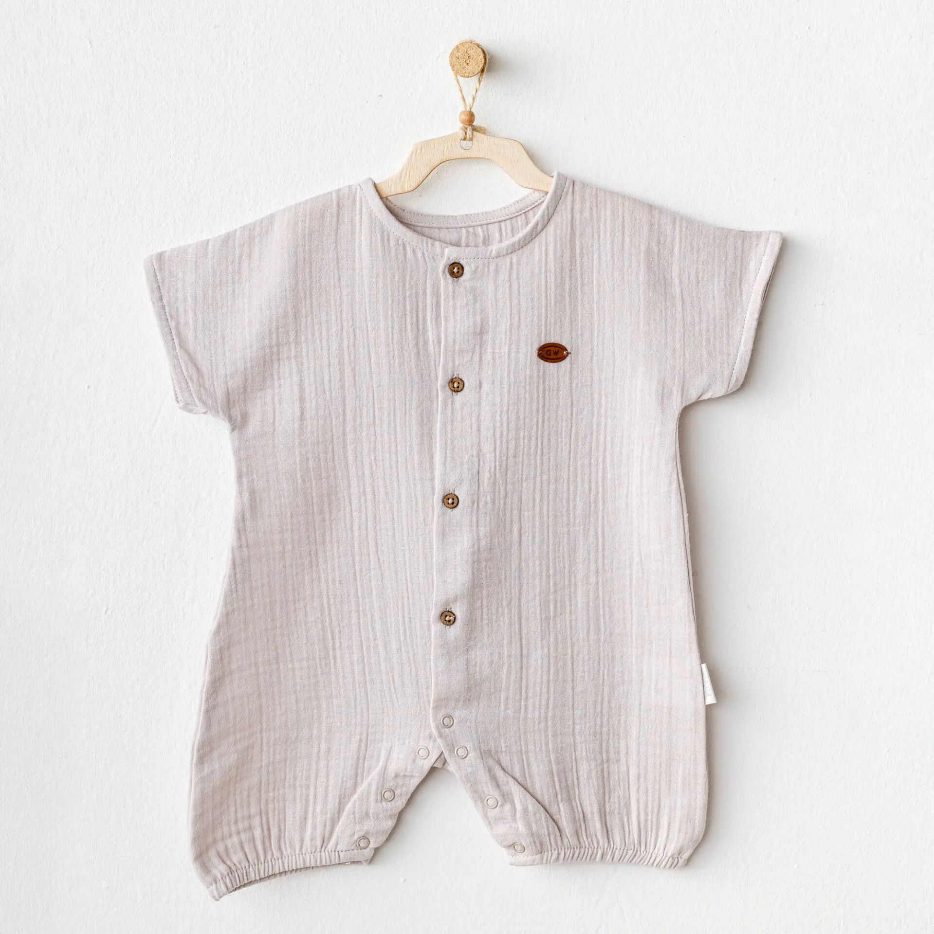 Andywawa AC25884 Müslin Home Bebe Tulum Beige